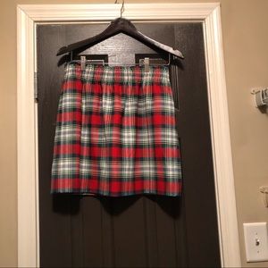 J. Crew Red Plaid Skirt